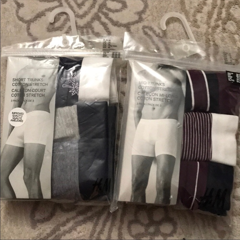 H&M Men Boxer Short Trunk Underwear  6 pc Cotton